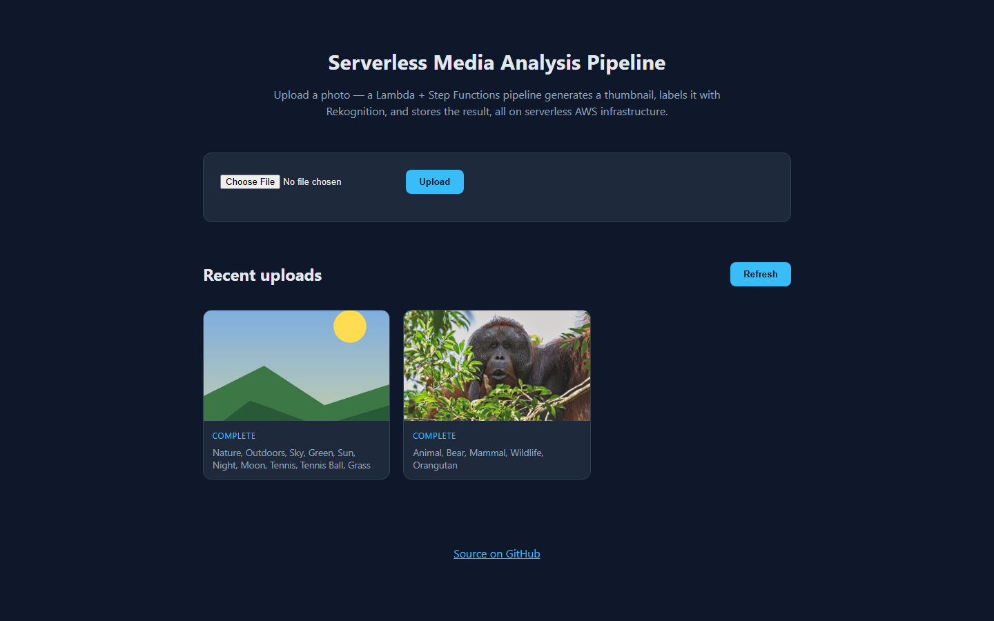 Serverless Media Pipeline